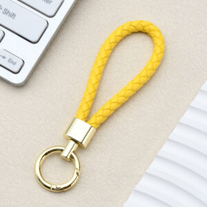 Green light gold-yellow / Spring ring braided buckle