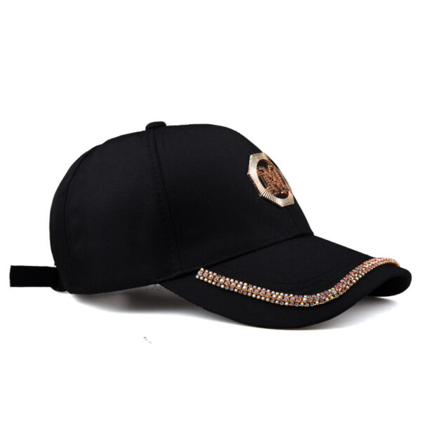 Wholesale Acrylic Diamond M Standard Visor Baseball Cap