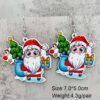Wholesale Red Car Skateboard Santa Wooden Earrings Christmas