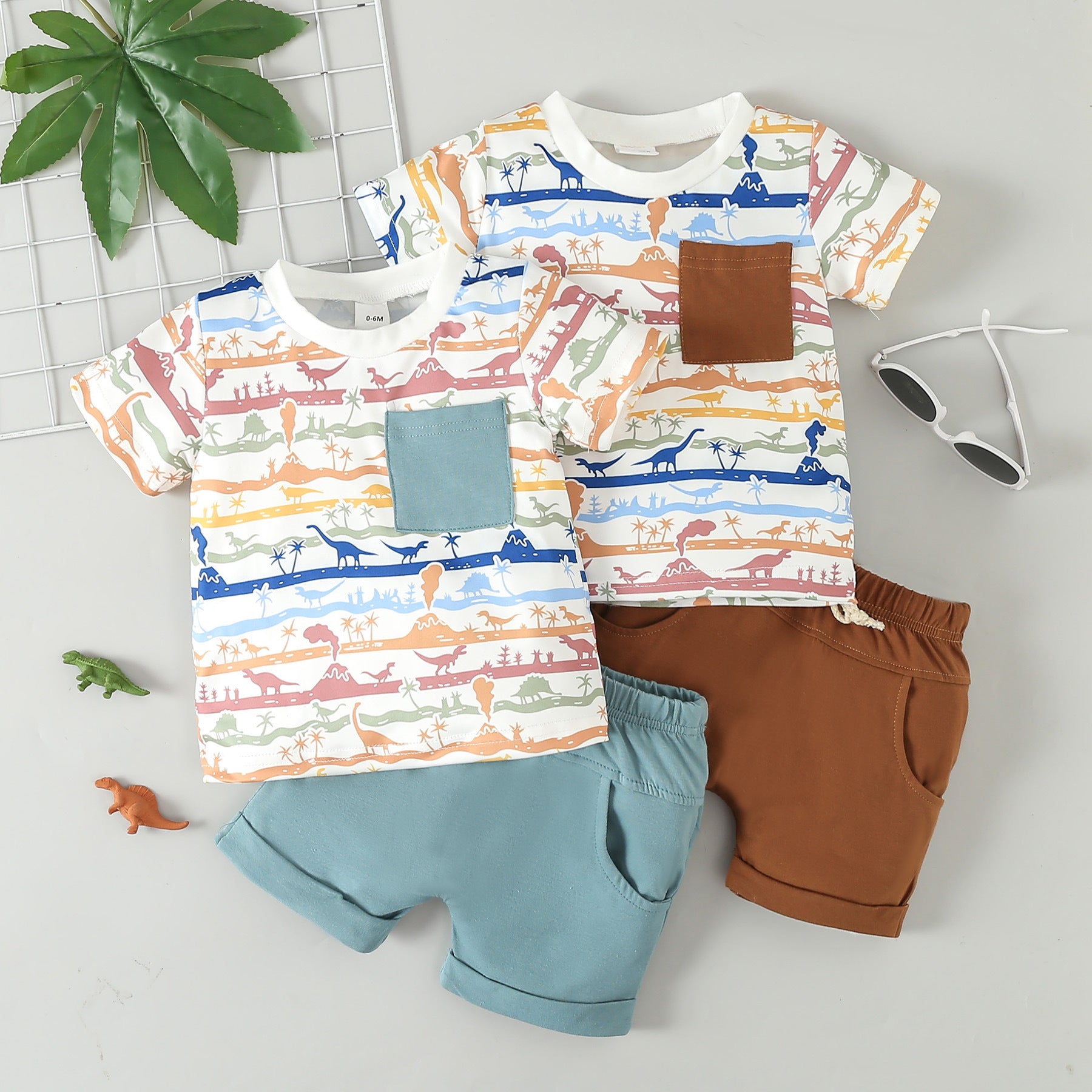 Wholesale Cotton Srts Casual Shorts Set