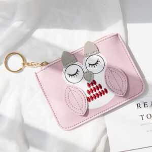 Owl Thin Coin Purse-Purple