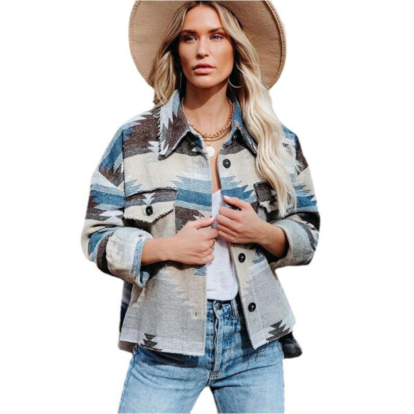 Wholesale Geometric Print Loose Multicolor Women Clothes