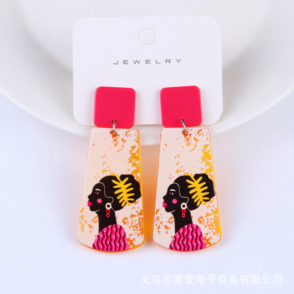 Wholesale Beauty Avatar Simple Acrylic Earrings