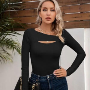 Wholesale Cotton Slim Fitting T-shirts with Hollow Tops and Bottoms