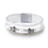Wholesale Ethnic Style Pearl Turtle Magnetic Buckle Multi-layer PU Leather Woven Bracelet