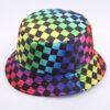 Wholesale Creative Plaid Printed Cotton Polyester Fisherman Hats