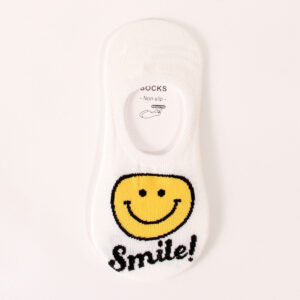 White-single smiley face / All yards