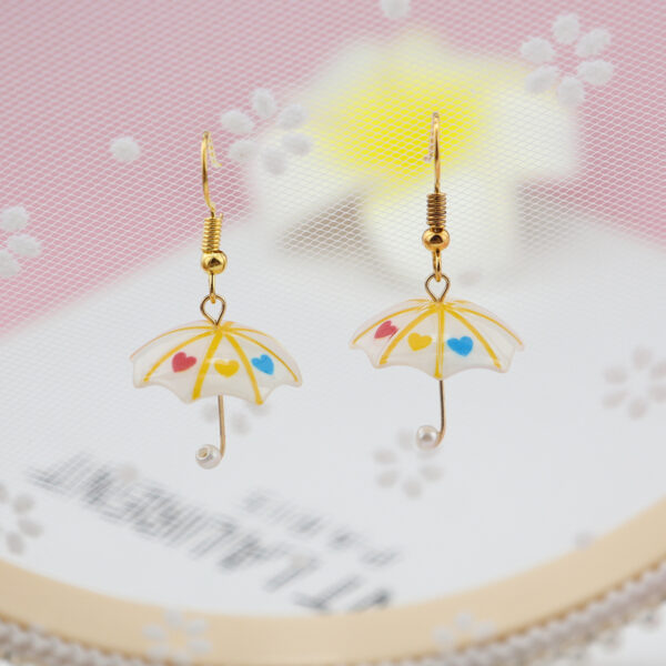 Wholesale Rainbow Umbrella Acrylic Earrings