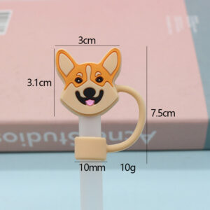 Silicone golden retriever 10mm / Bagged without straw