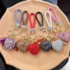 Wholesale Clay Inlaid Diamond Love Key Chain