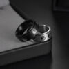 Wholesale New Stainless Steel Turnable Gossip Ring for Men