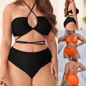 O1CN01xNRZ6R1OSTfyZKzTp__2214133241704-0-cib Wholesale Plus Size Solid Color Two-piece Bikini Swimwear