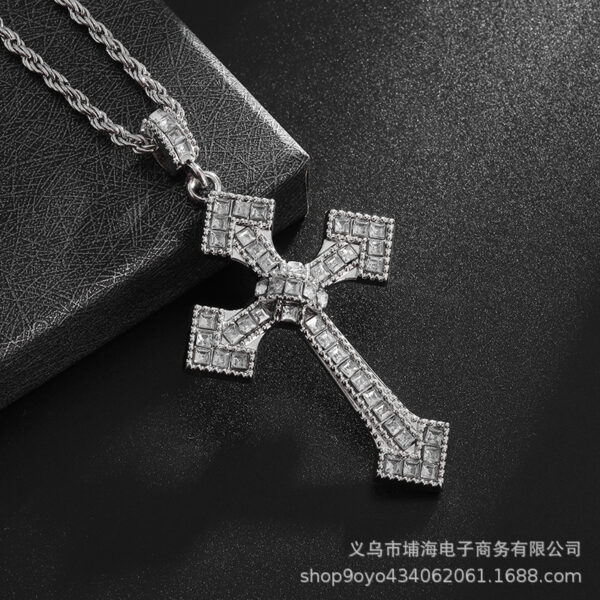 O1CN01xNeCcb1PSJFTObZ5q_2206510641839-0-cib Wholesale Full Diamond Cross Alloy Necklaces
