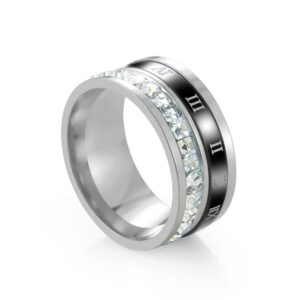 12-c-1 steel color square diamond with roman characters / No. 8