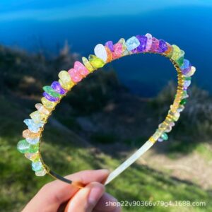 Colorful crystal single row