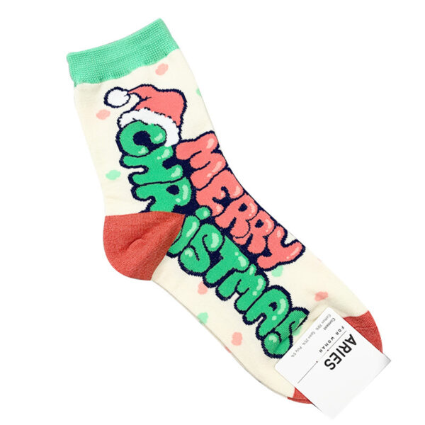 Wholesale Autumn and Winter New Christmas Mid-tube Cotton Socks
