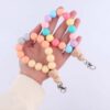 Wholesale Colorful Silicone Beaded Wrist Keychain