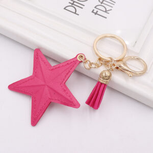 Rose Red / 7cm five-pointed star (golden chain Buckle)