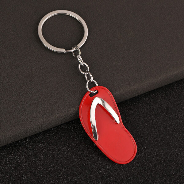 Wholesale Creative Mini Metal Flip Flop Keychain