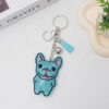 Wholesale Velvet Cartoon Dog Fighting Hot Diamond Keychains
