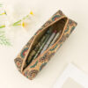 Wholesale Retro Patterned Leather Large Capacity Pencil Case