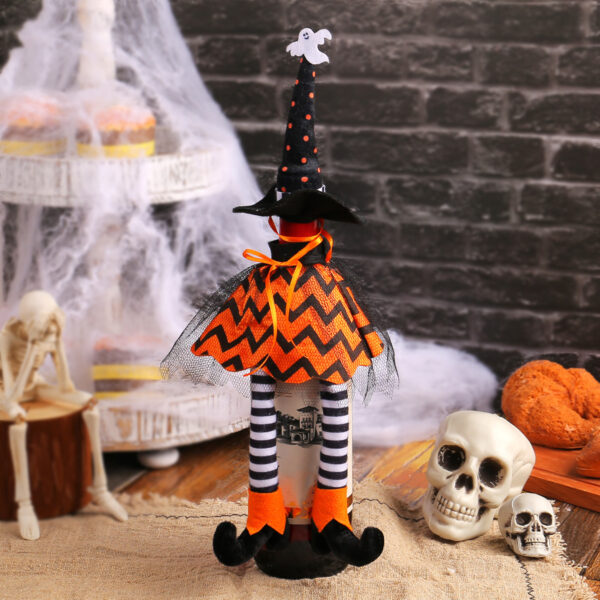 O1CN01xU3sQE1DlIMcex9JV_3371810256-0-cib Wholesale Halloween Witch Hat Long-legged Wine Bottle Set Ornament
