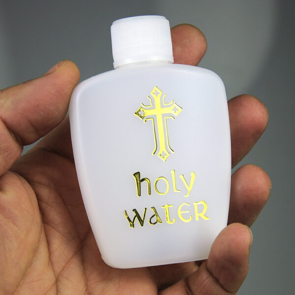 Wholesale Cross Holy Water Bottle Gold Plated Plastic Bottle HolyWater Bottle Baptist Bottle