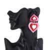 Wholesale Gradient 3D Heart Acrylic Earrings
