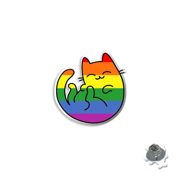 O1CN01xXnqQ623GTe16KCVy_2207689617228-0-cib-1 Wholesale Rainbow Animal Series Colorful Cat Breast Needle