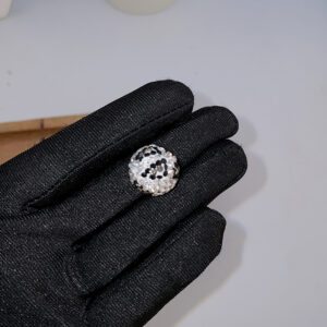 White Leopard Print Beads