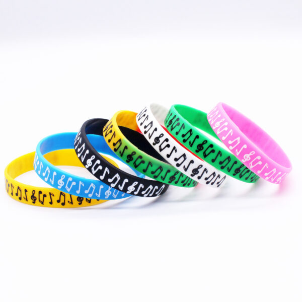 Wholesale Printed Music Notes Music Peripherals Ghana Silicone Bracelet