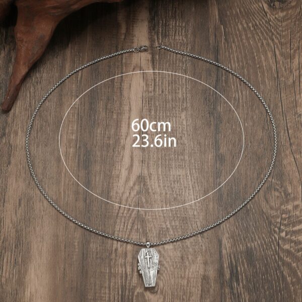 Wholesale Halloween Gothic Style Coffin Red Enamel Pendant Zinc Alloy Necklace