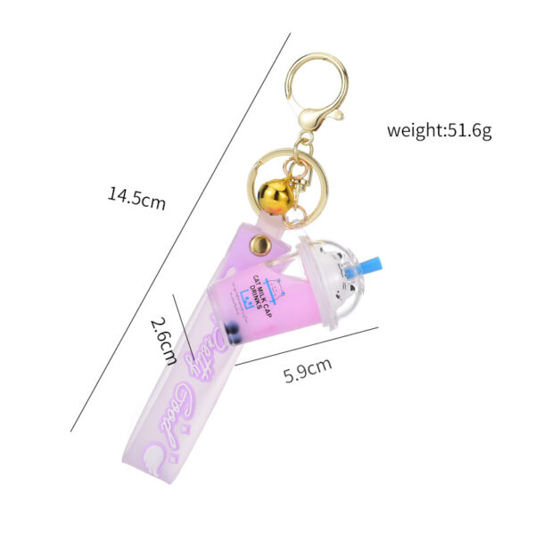 Wholesale Acrylic Oiled Cat Milk Tea Cup Creative Key Chain