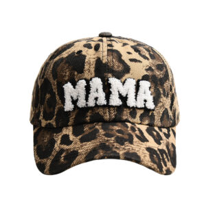MAMA-Leopard print baseball cap