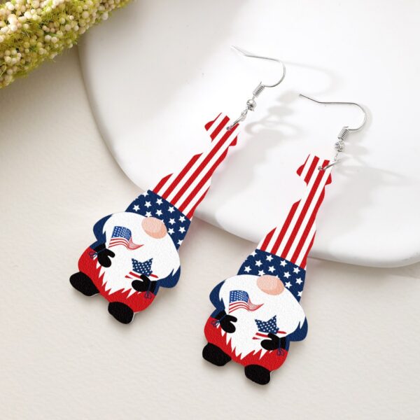 O1CN01xbouJE1ftMRKt3Bm7_3172764064-0-cib Wholesale Gnome Elf Stars and Stripes Leather Earrings