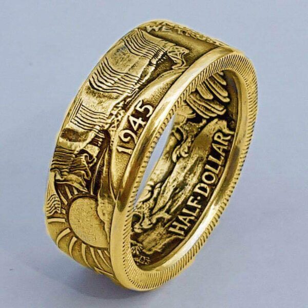 Wholesale Dollar Engraved 1945 Alloy Ring