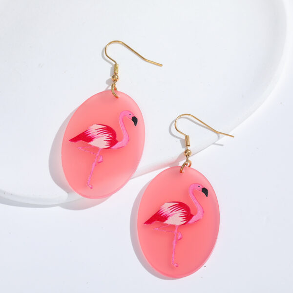 O1CN01xe9qQS2D9Hg9aGRP7_2216733868566-0-cib Wholesale Acrylic Flamingo Simple, Fashionable and Personalized Earrings