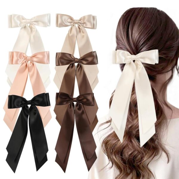 Wholesale Fabric Ribbon Bow Spring Clip Hairpin