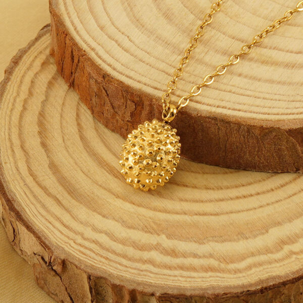 O1CN01xeIPg91tSFcXyJReE_2211833655900-0-cib Wholesale Stainless Steel 18k Gold Plated Durian Necklace Titanium Steel