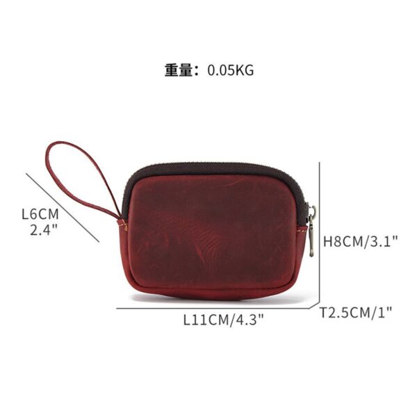 Wholesale Genuine Leather Zipper Coin Holder Coin Purse
