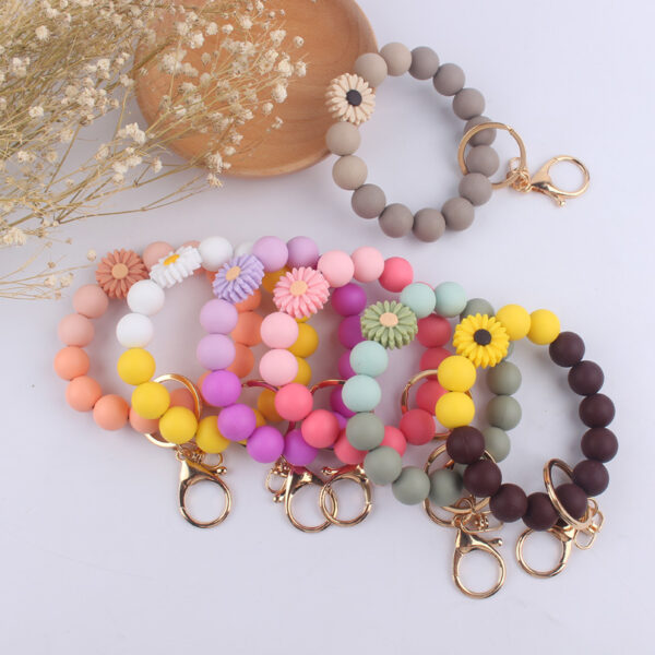 Wholesale PU Tassel Silicone Wrist Keychain