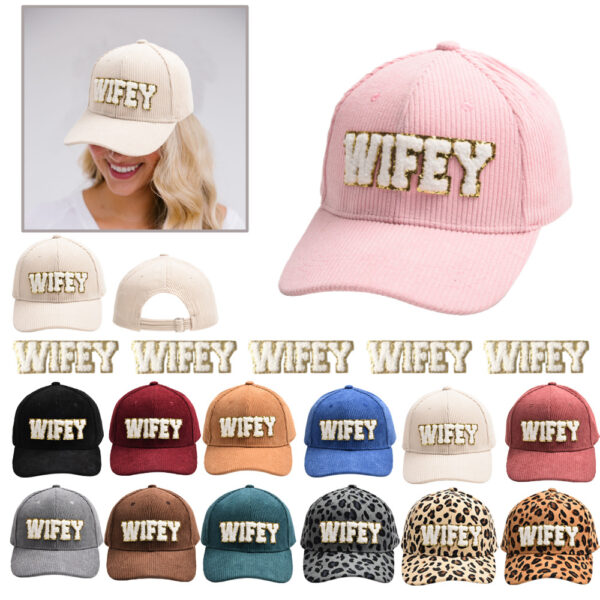 Wholesale Polyester WIFEY Letter Baseball Cap