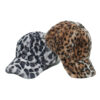 Wholesale Faux Rabbit Fur Leopard Plush Baseball Cap