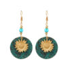O1CN01xiCi3Q1WVhR1DLfdl_3379762794-0-cib Wholesale Color Separation Double Layer Sunflower Pattern Earrings