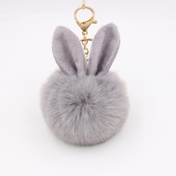 Wholesale Rabbit Ears Fur Ball Keychain Plush