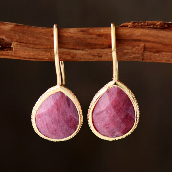 Wholesale Earrings Natural Stone High-End Tianhe Stone Pendant Earrings Natural Stone OLY-ES-LZ001