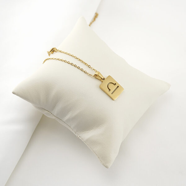 Wholesale Stainless Steel 18K Gold Square Hollow Twelve Constellation Pendants Necklaces