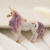 Wholesale Mixed Color Unicorn Inlaid Diamond Alloy Keychain