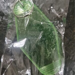 Translucent green (glitter) room card