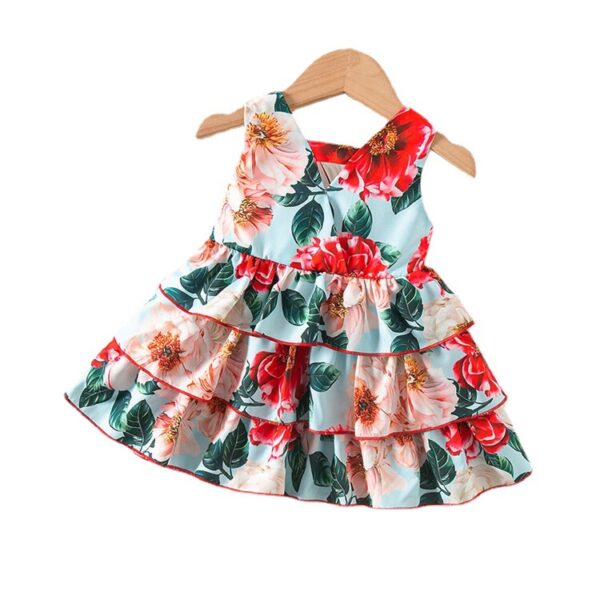 Wholesale Little Girl Cotton Chiffon Dress Baby Clothes